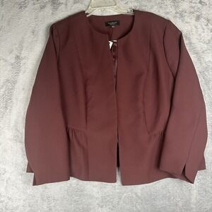 Talbots Plum‎ Peplum Blazer Jacket Women's Size 22WP Petite Office Events NWT